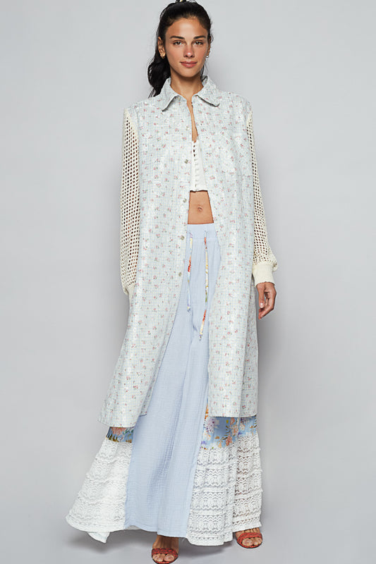 POL Blue Floral Jacket