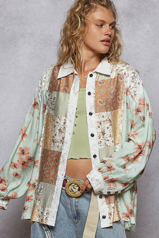 POL Balloon Sleeve Floral