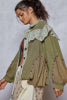 POL Olive Ruffle Shirt