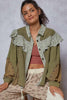 POL Olive Ruffle Shirt