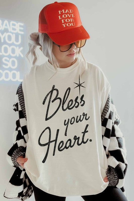 Bless Your Heart Oversized Graphic Tee