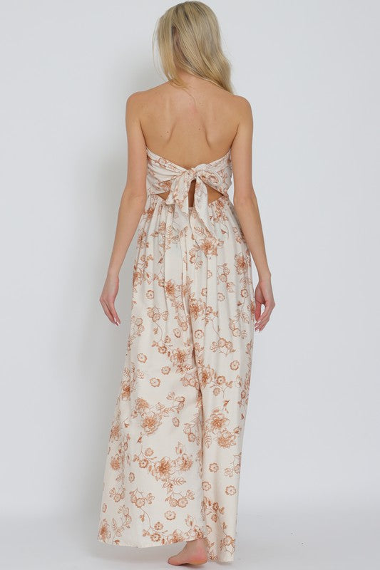 Sunlit Floral Tie-Back Jumpsuit