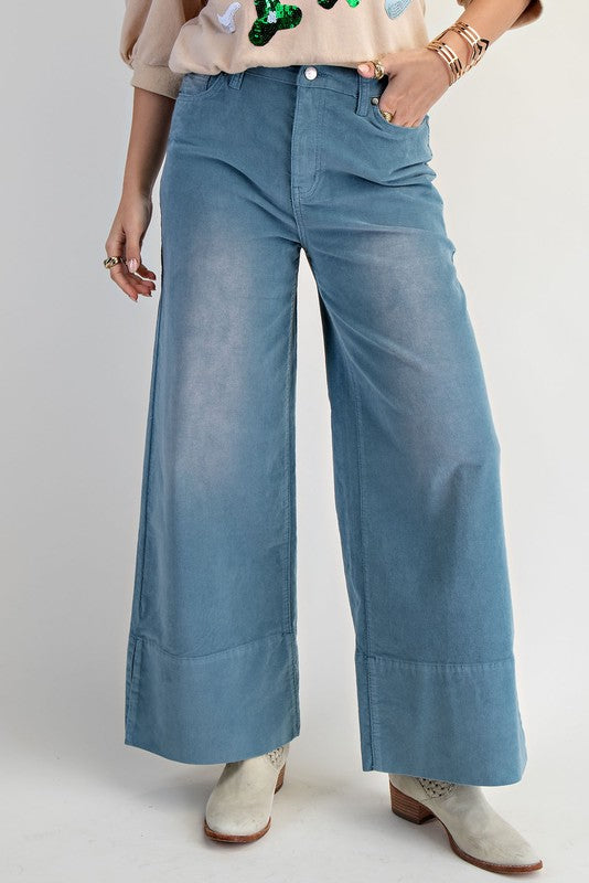 Corduroy Wide Leg-DB