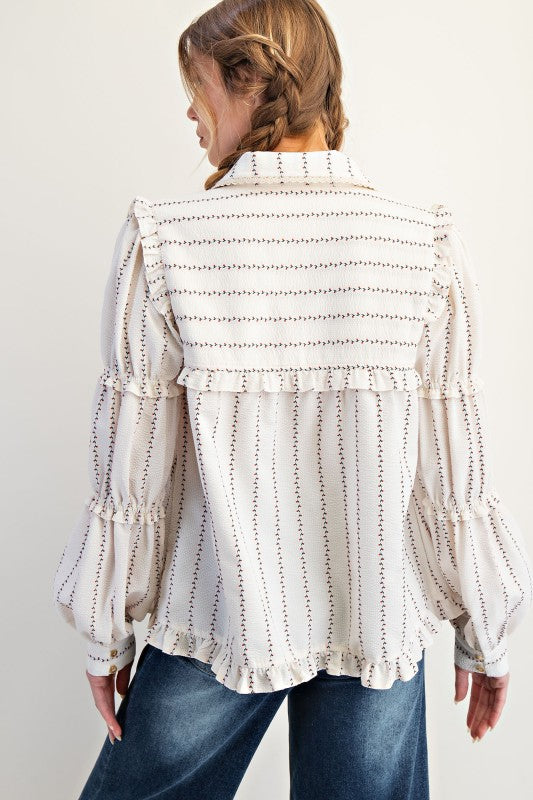 Floral Striped Buttondown