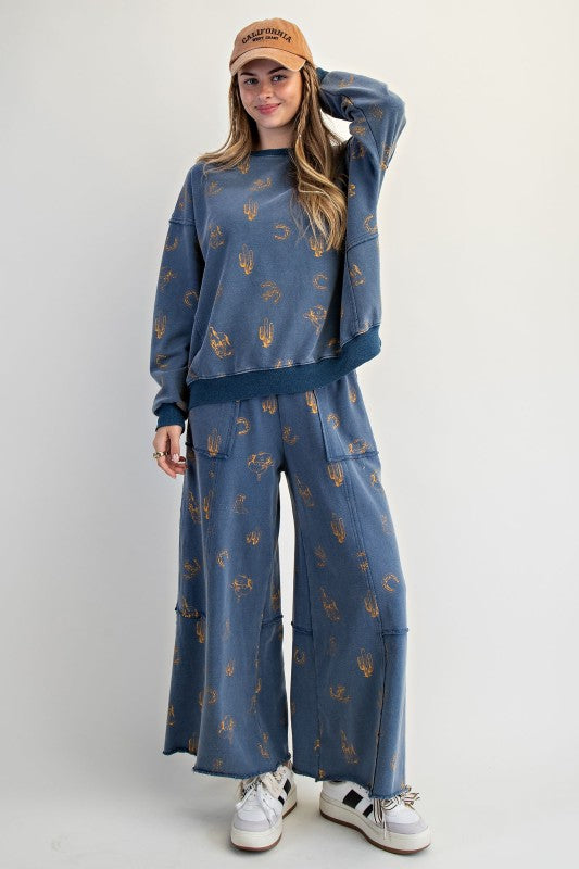 Western Pullover-Indigo