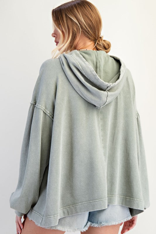 Terry Hoodie Pullover-S