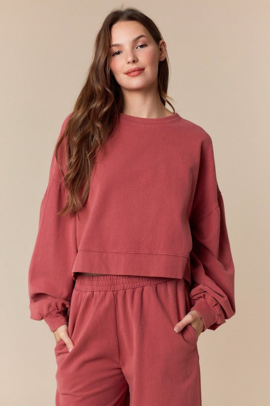 French Terry Ruffle Hem SET
