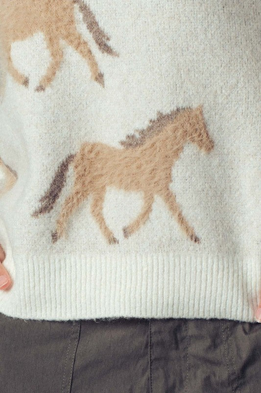 Galloping Horse Knit Sweater
