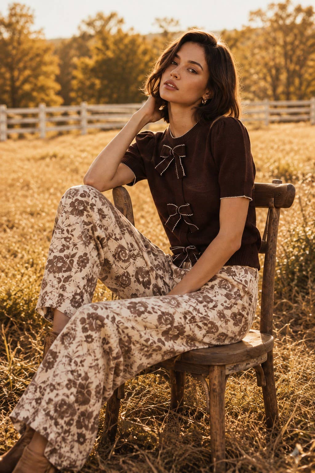 Stretchy Floral Jeans