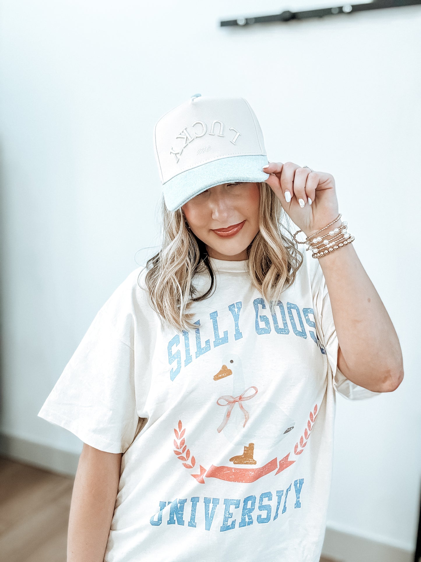 Lucky Me- Denim Vintage Hat