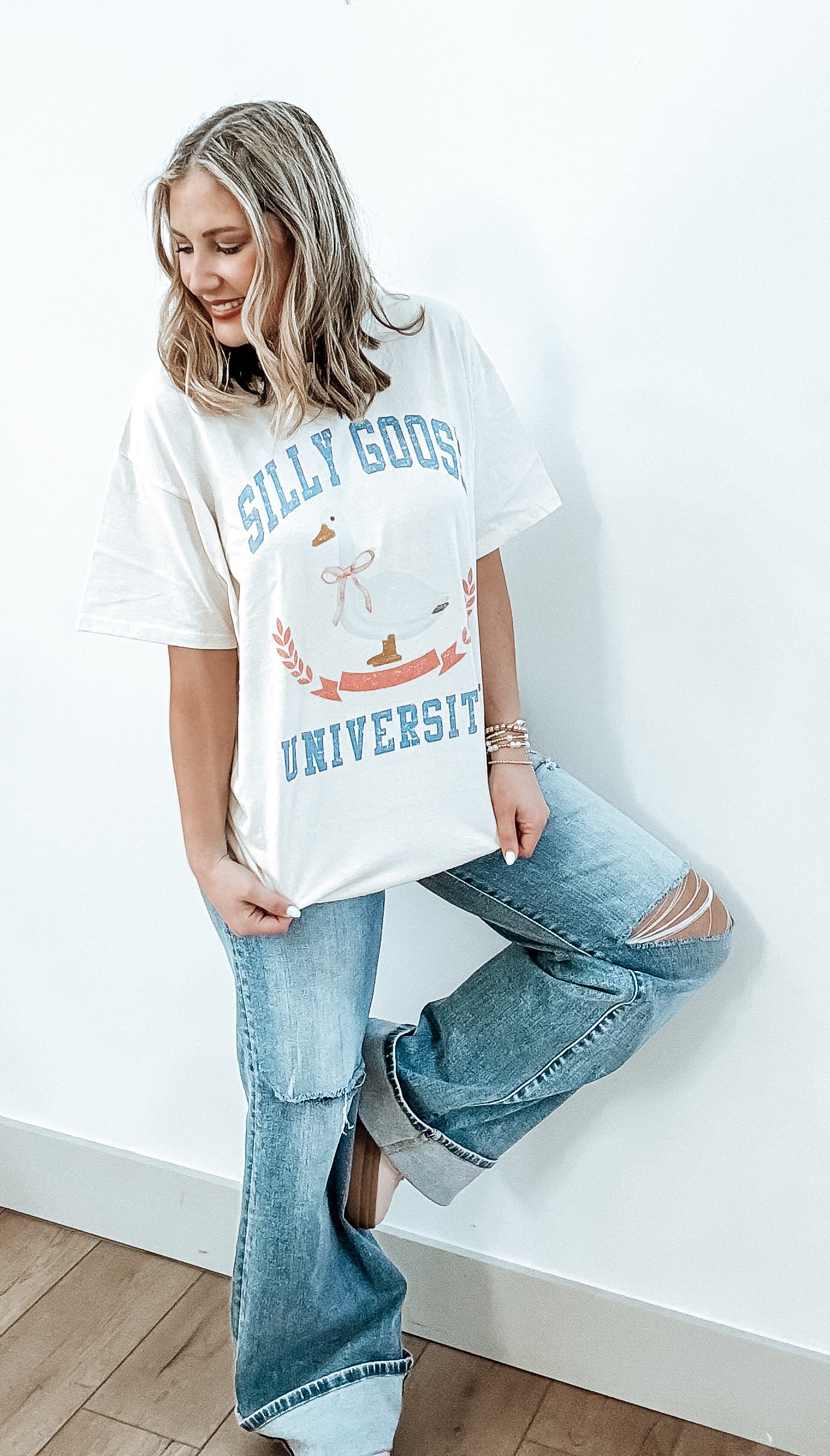 Silly Goose University Oversized Graphic Tee