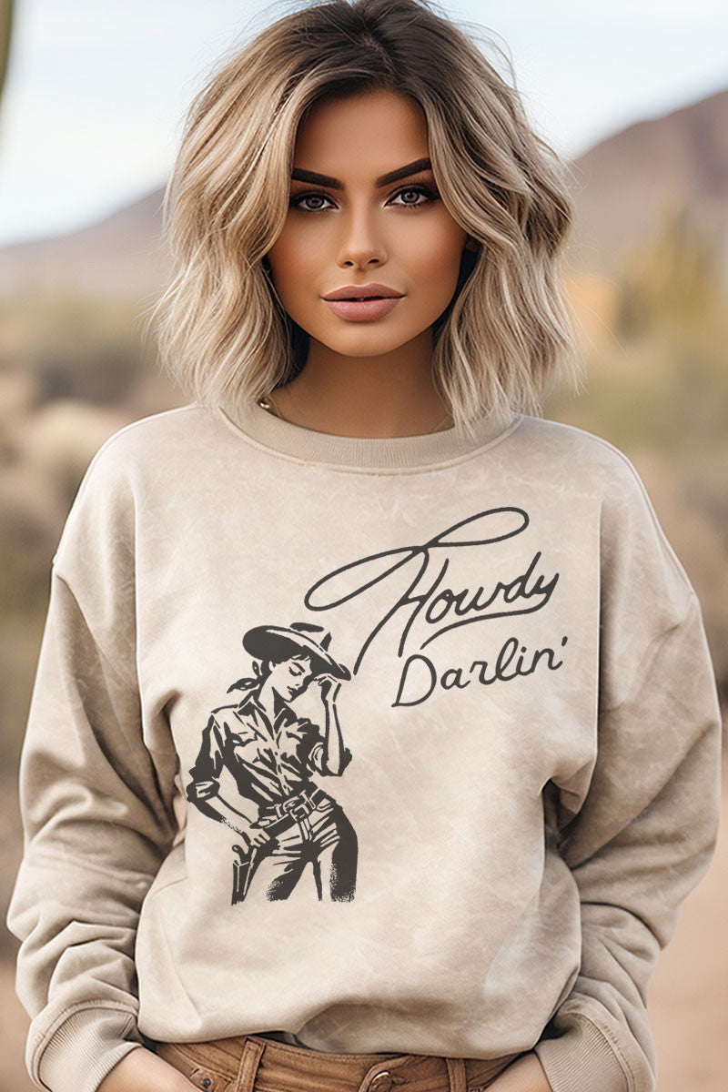 Howdy Darlin’ Mineral-Washed Sweatshirt