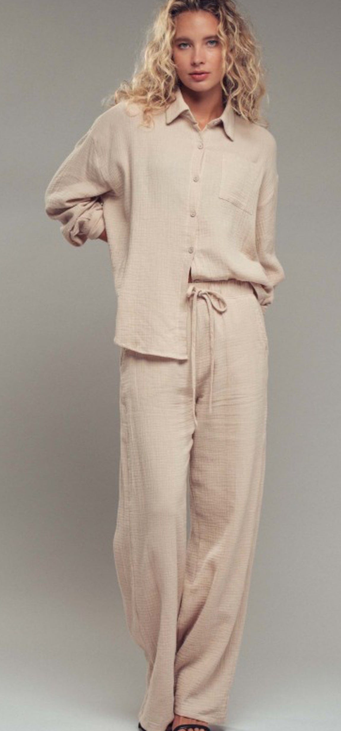 Textured Gauze Lounge Set