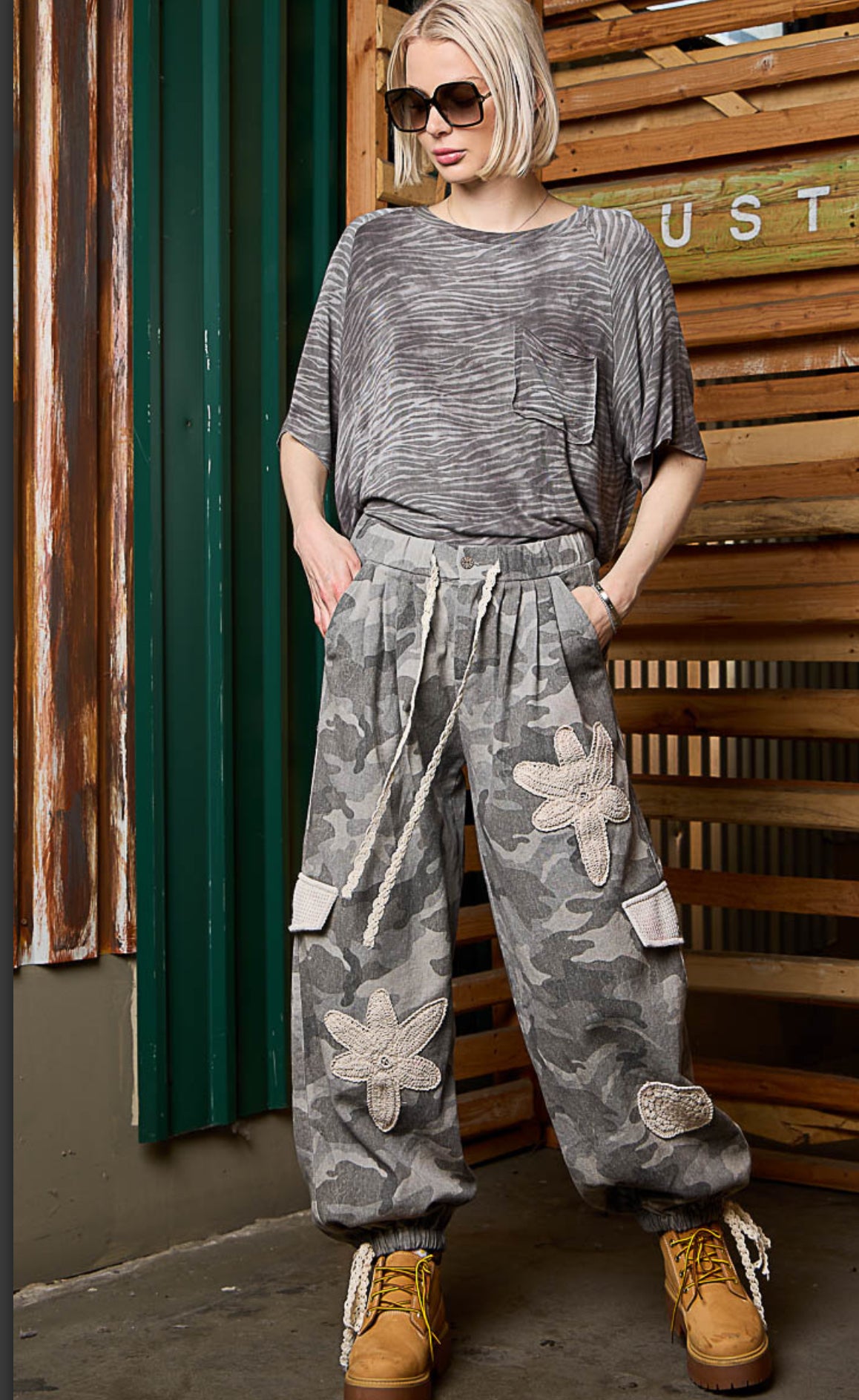 POL Grey Camo Pants