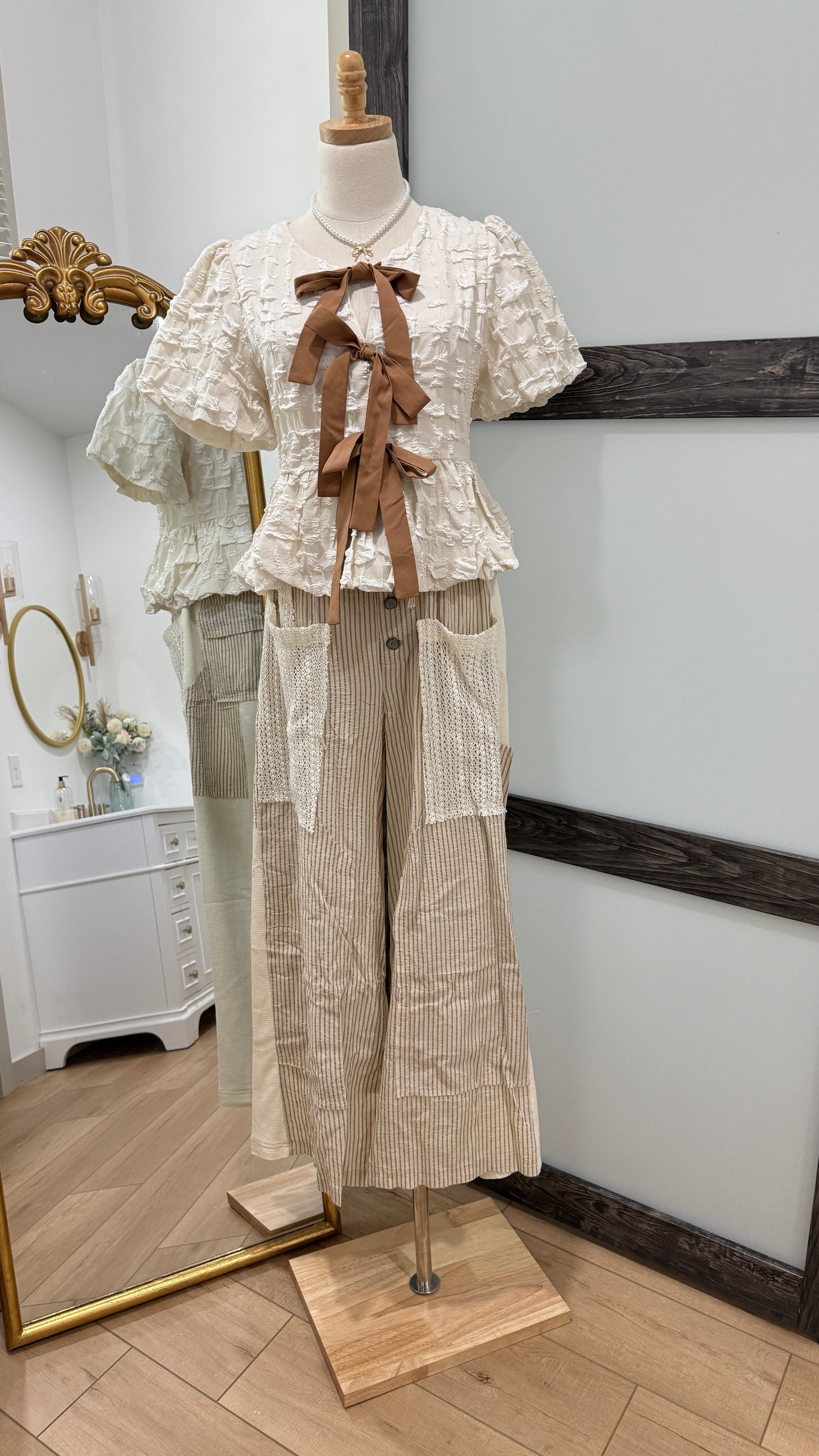 POL Sand Stripe Pants