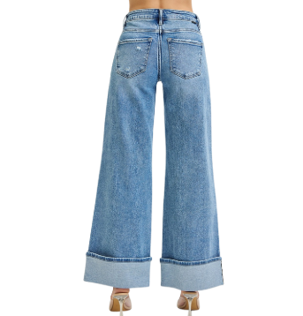 Risen Wide Cuff Jeans