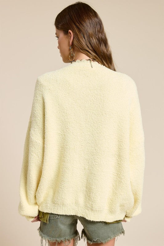 Scalloped Yellow Cardigan