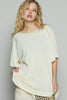 POL Round Neck Tee -White