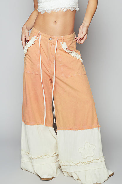 POL Wide Pants in Twill