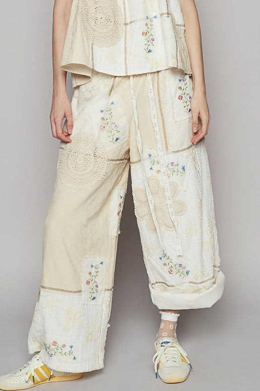 POL Embroidered Pants