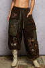 POL Embroidered Pants-Brown