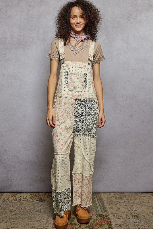 POL Floral Overalls