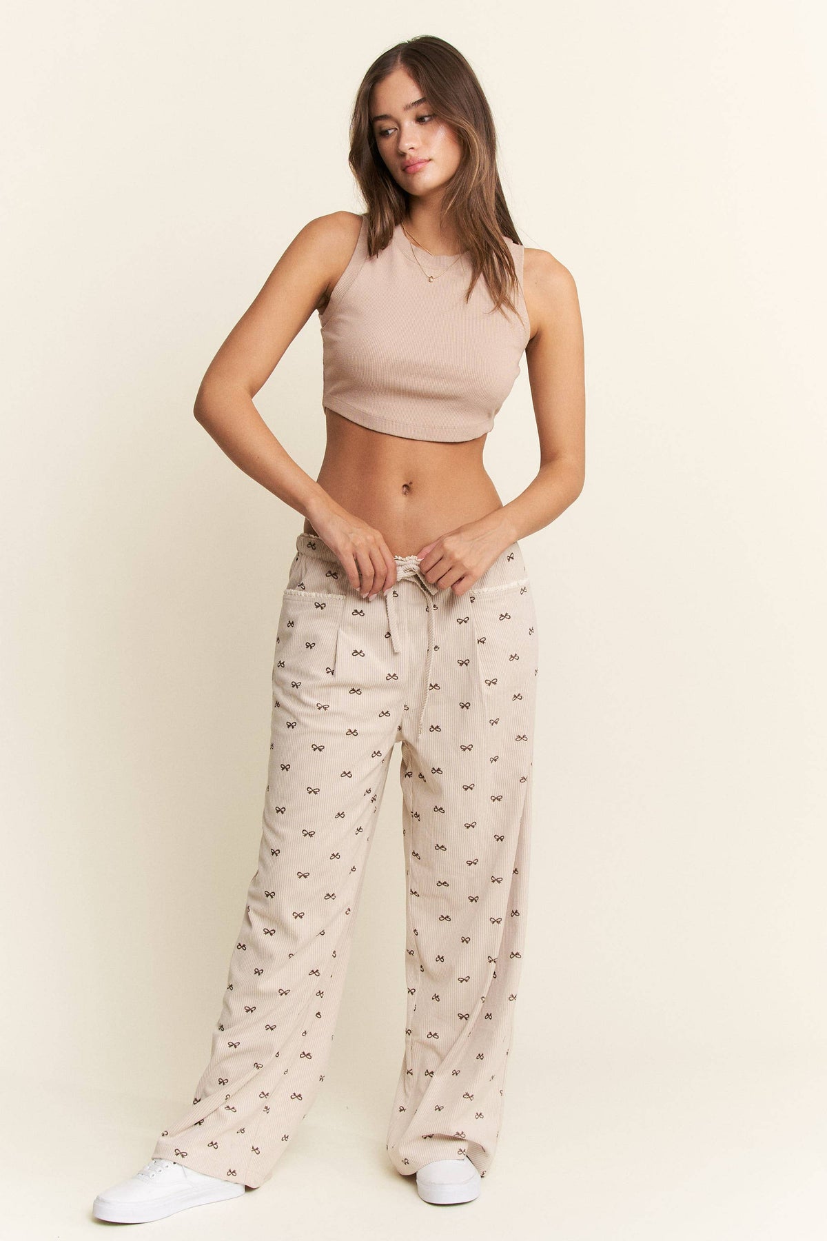 Corduroy Bow Pants