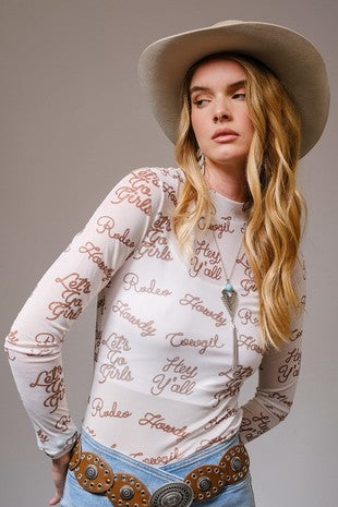 Mesh Western Top