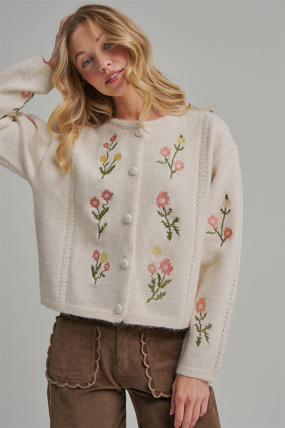 Button Embroidered SW