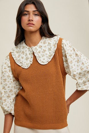 Peter Pan Collar Vest