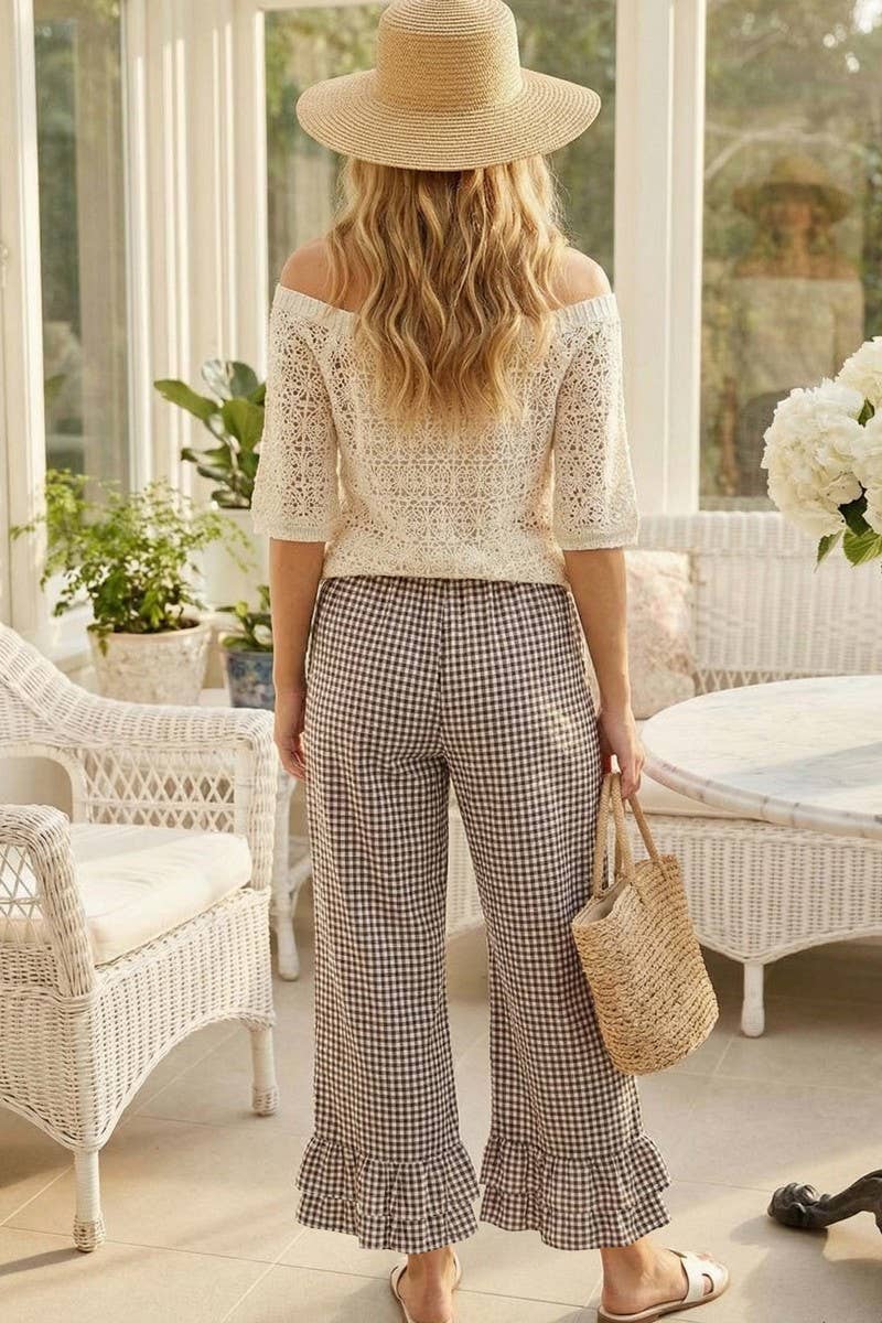 Gingham Ruffle Hem