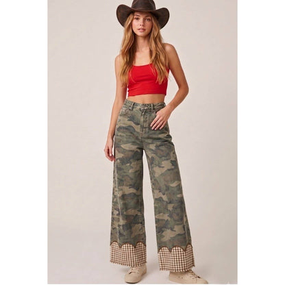 Camo Gingham Pants