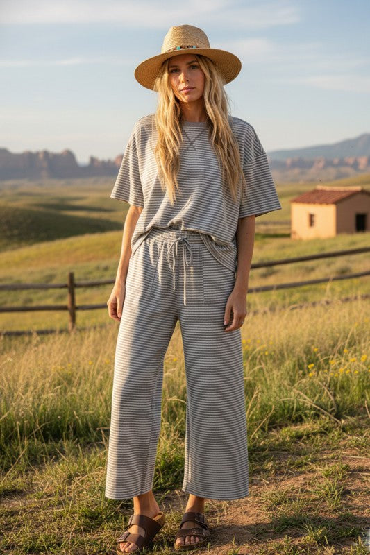 Striped Knit Set