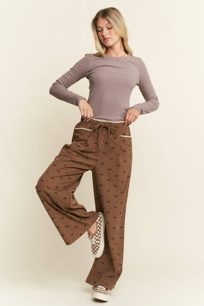 Corduroy Bow Pants