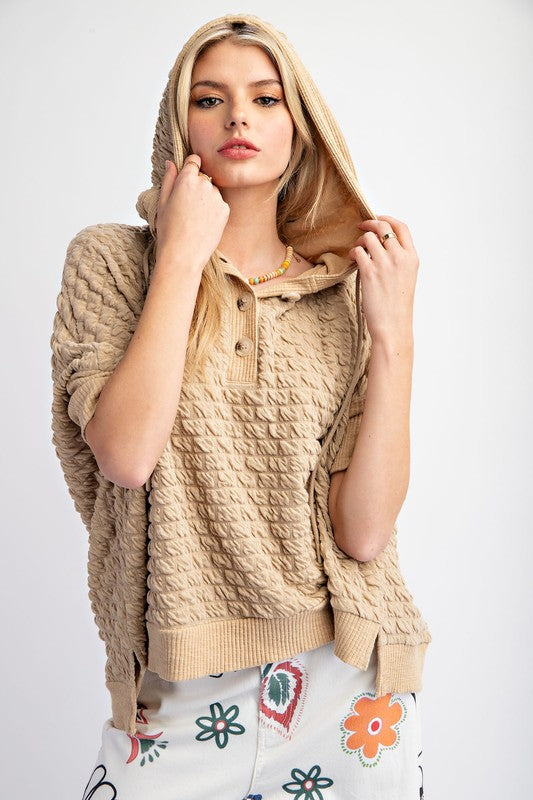 Hacci Textured Hoodie