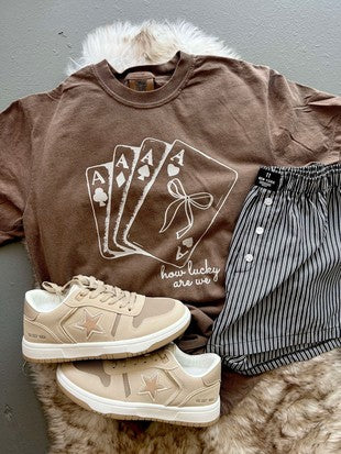 How Lucky Are We Coquette Tee