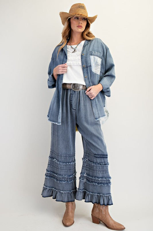 Ruffle Bottom Pants-DW