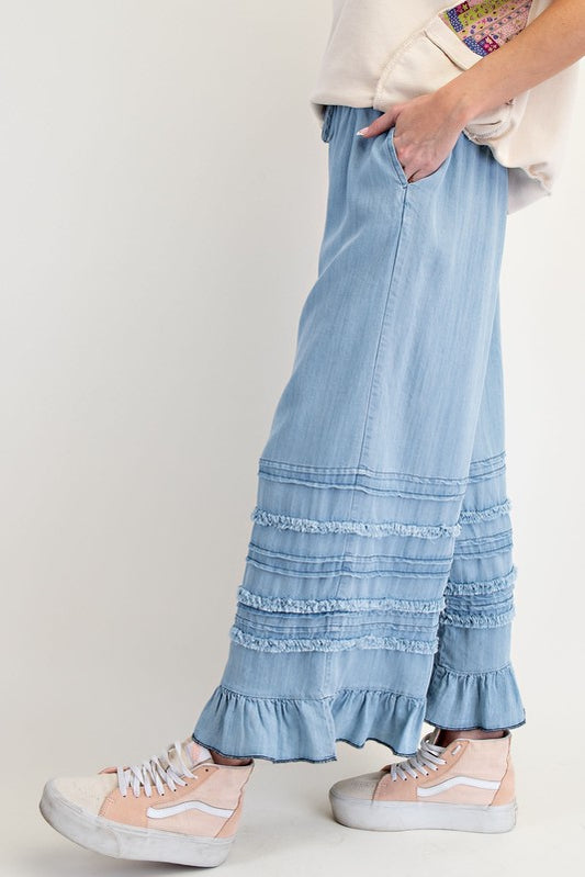 Ruffle Bottom Pants-LW