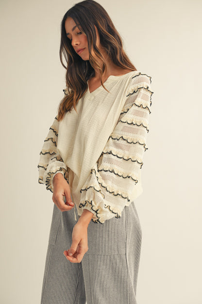 Black White Lace Sleeves