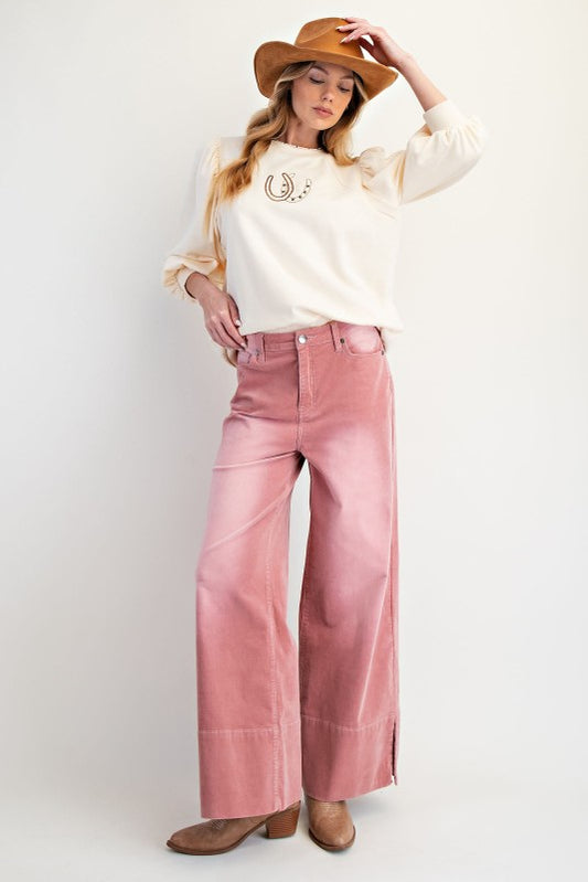 Corduroy Wide Leg-AR