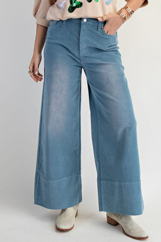 Corduroy Wide Leg-DB