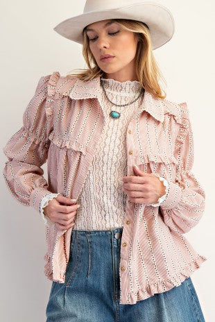 Floral Striped Buttondown