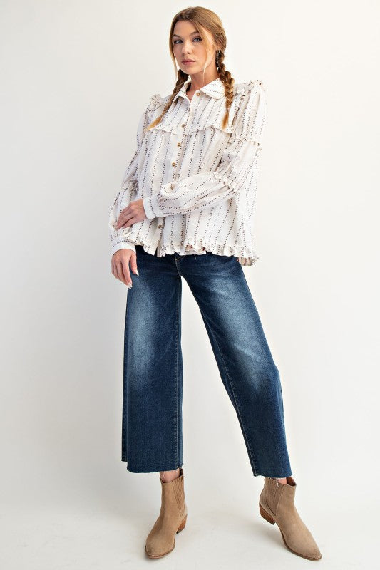 Floral Striped Buttondown