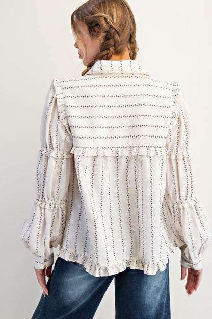 Floral Striped Buttondown