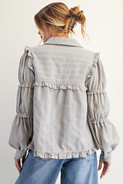 Floral Striped Buttondown