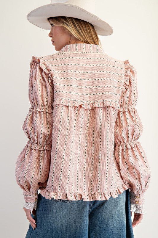 Floral Striped Buttondown