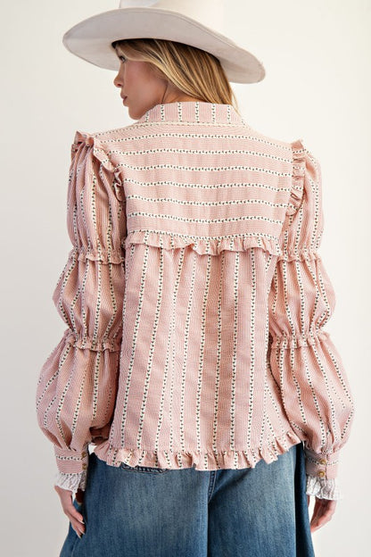 Floral Striped Buttondown