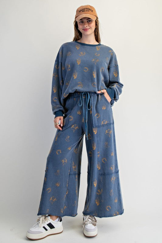 Western Pullover-Indigo