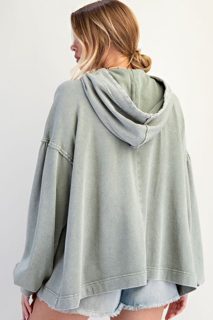 Terry Hoodie Pullover-S