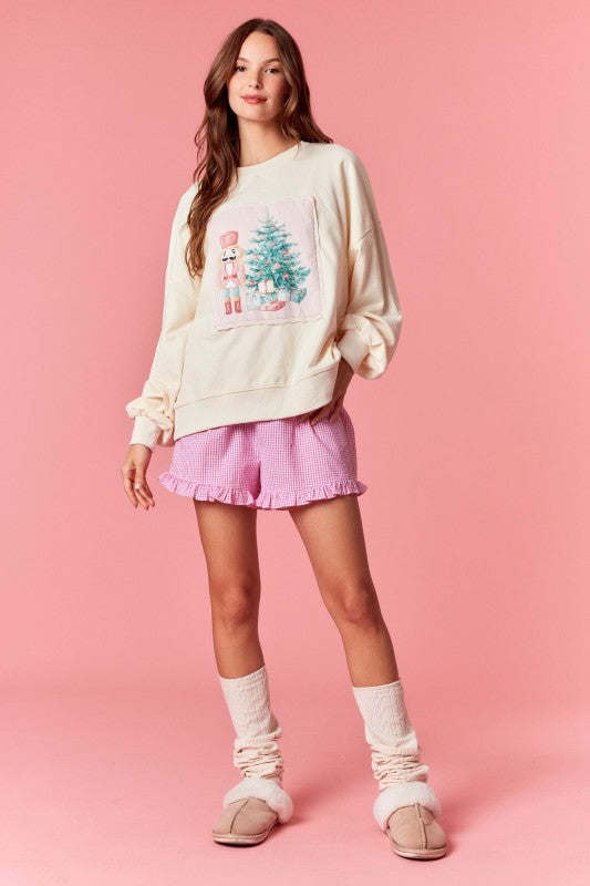 Pantalones con volantes de cuadros vichy rosas